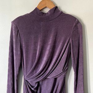 Jluxlabel Kara Mock Neck Dress Purple